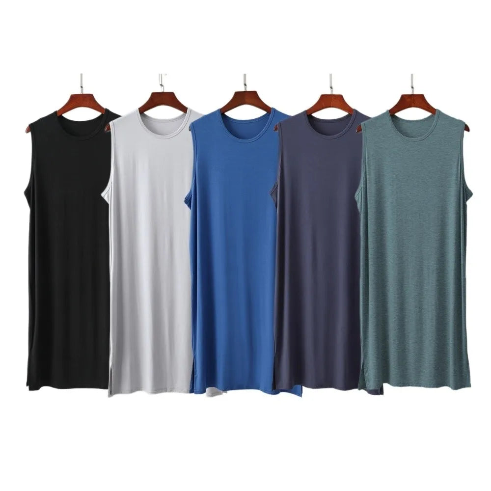 Men's Loose Modal Sleep Dress | Soft Knee-Length Night Robe Men's Sleep Dress Peaceful Pleasures Health and Wellness