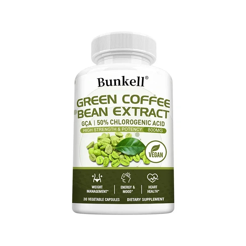 Green Coffee Bean Extract Capsules, Antioxidant, Support Metabolism & Daily Energy, Digestive & Cardiovascular Wellness Peaceful Pleasures Health and Wellness 30 count-1 bottle