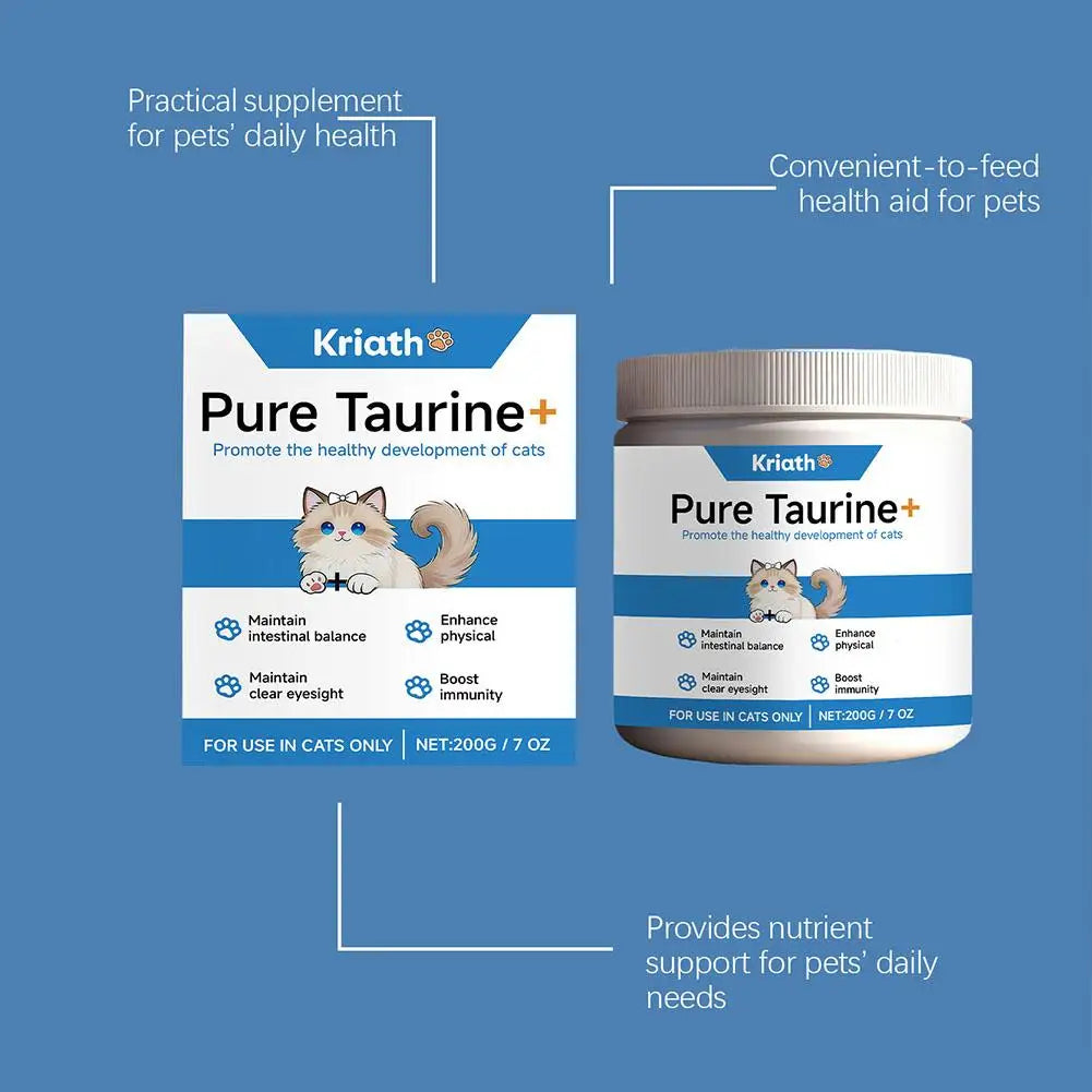 Taurine Powder For Cats Gentle Formula Supports Heart, Vision Overall Health Daily Care Supplement For Comfort And Well-Being Peaceful Pleasures Health and Wellness