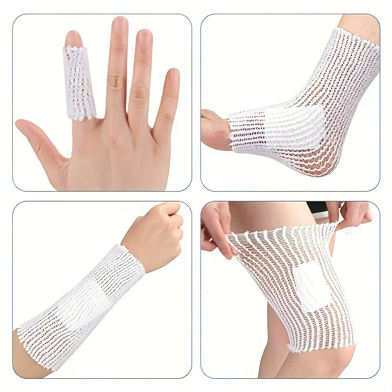 1 Roll Breathable Net Tubular Bandage Elastic Mesh Wound Dressing Tubing Gauze Bandage Stretch Tube Bandages For Wrist Peaceful Pleasures Health and Wellness