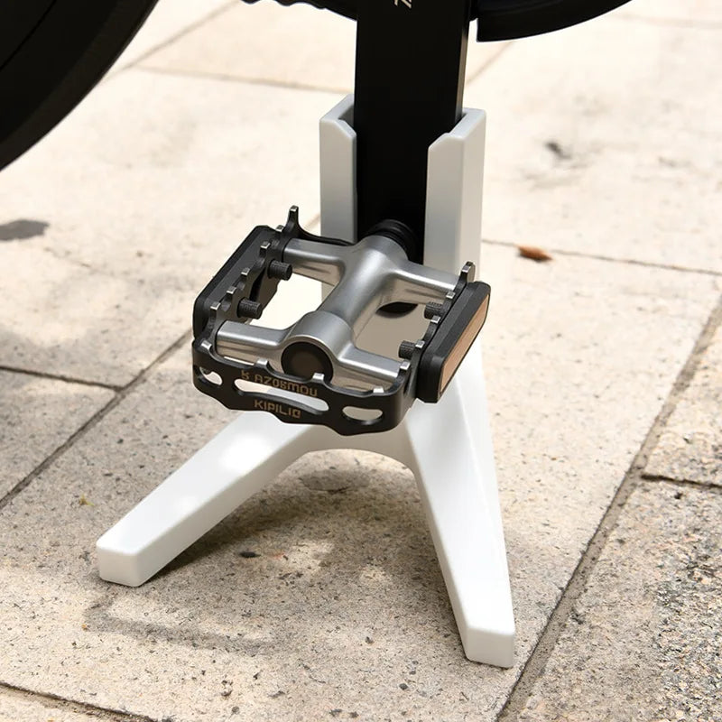 Portable Road Bike Support Stand – Wind-Resistant & Lightweight Portable Bike Stand Peaceful Pleasures Health and Wellness WHITE