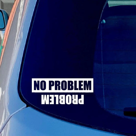 7“x3” No Problem Funny Bumper Sticker Waterproof Vinyl Decal for Car Truck Peaceful Pleasures Health and Wellness green