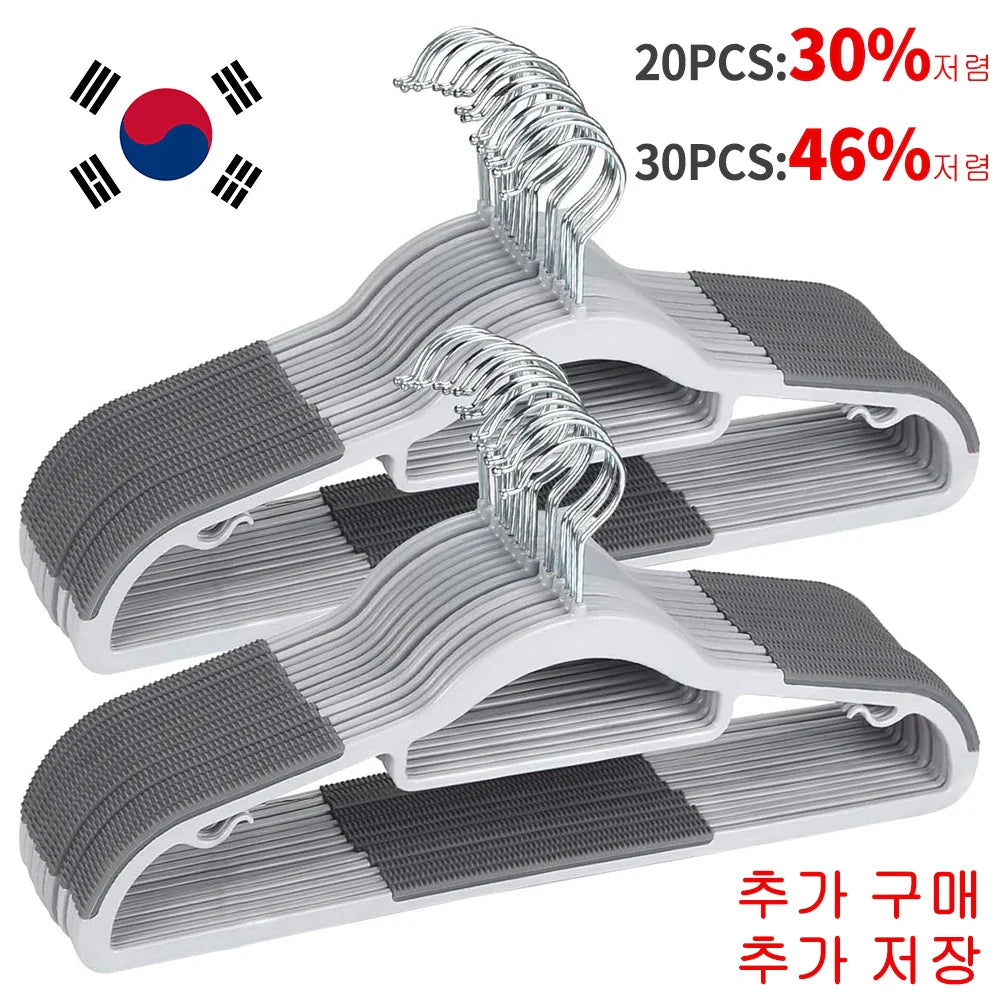 Heavy Duty Anti-Slip Plastic Clothes Hangers – Set of 1–50