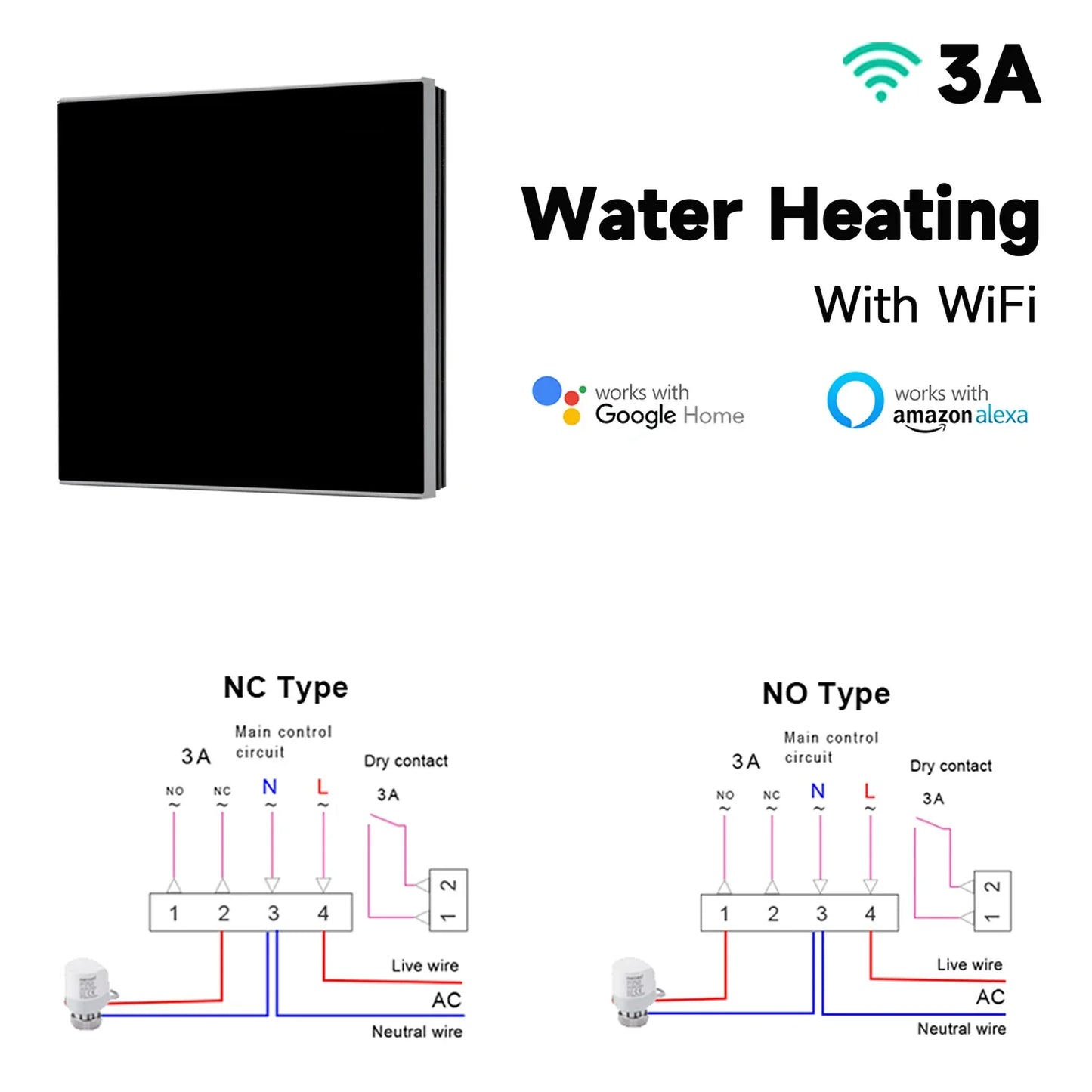 2024 New Tuya WiFi Smart Thermostat Electric Heating Water Gas Boiler Temperature Controller Work With Alexa, Google Home, Alice Peaceful Pleasures Health and Wellness WiFi Water Heating