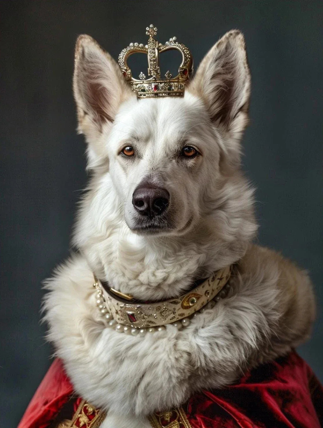 Funny Renaissance Labrador Dog Canvas Wall Art | Royal Pet Portrait