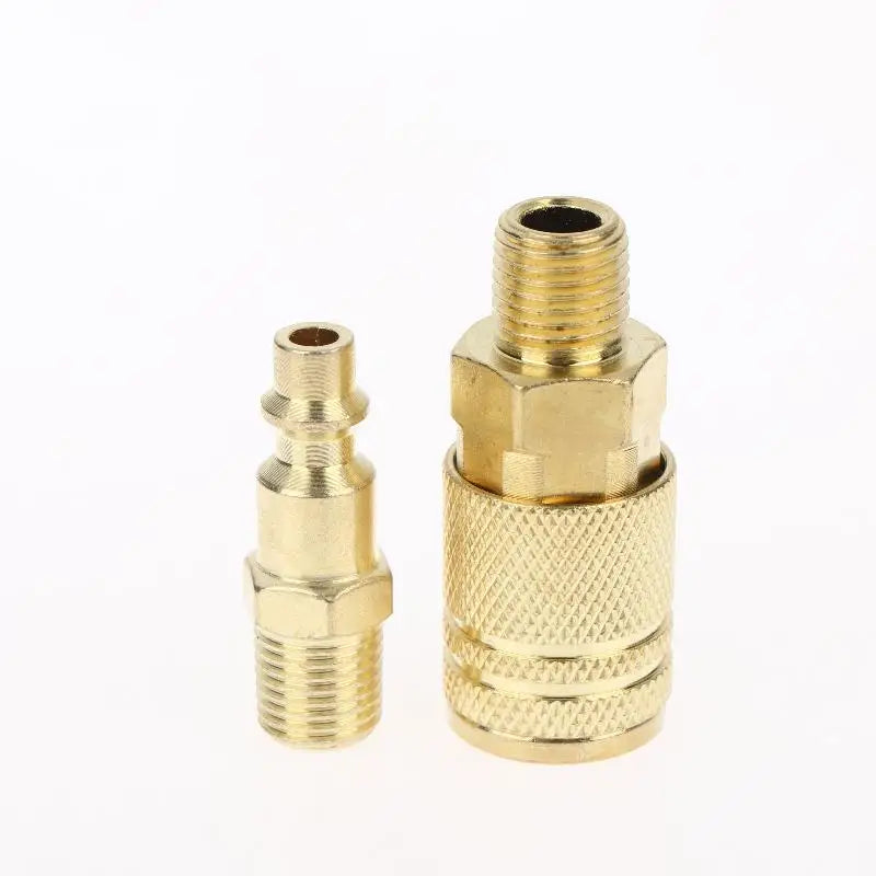 New US Type Air Hose Quick Connect Plug & Coupler With 1/4 NPT Fitting Male Thread American Standard Pneumatic Accessories Peaceful Pleasures Health and Wellness B