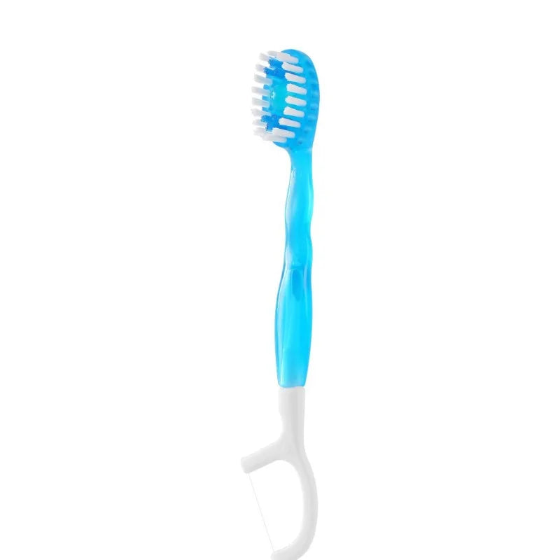 Disposable 4-in-1 Travel Toothbrush with Floss | Oral Care Kit