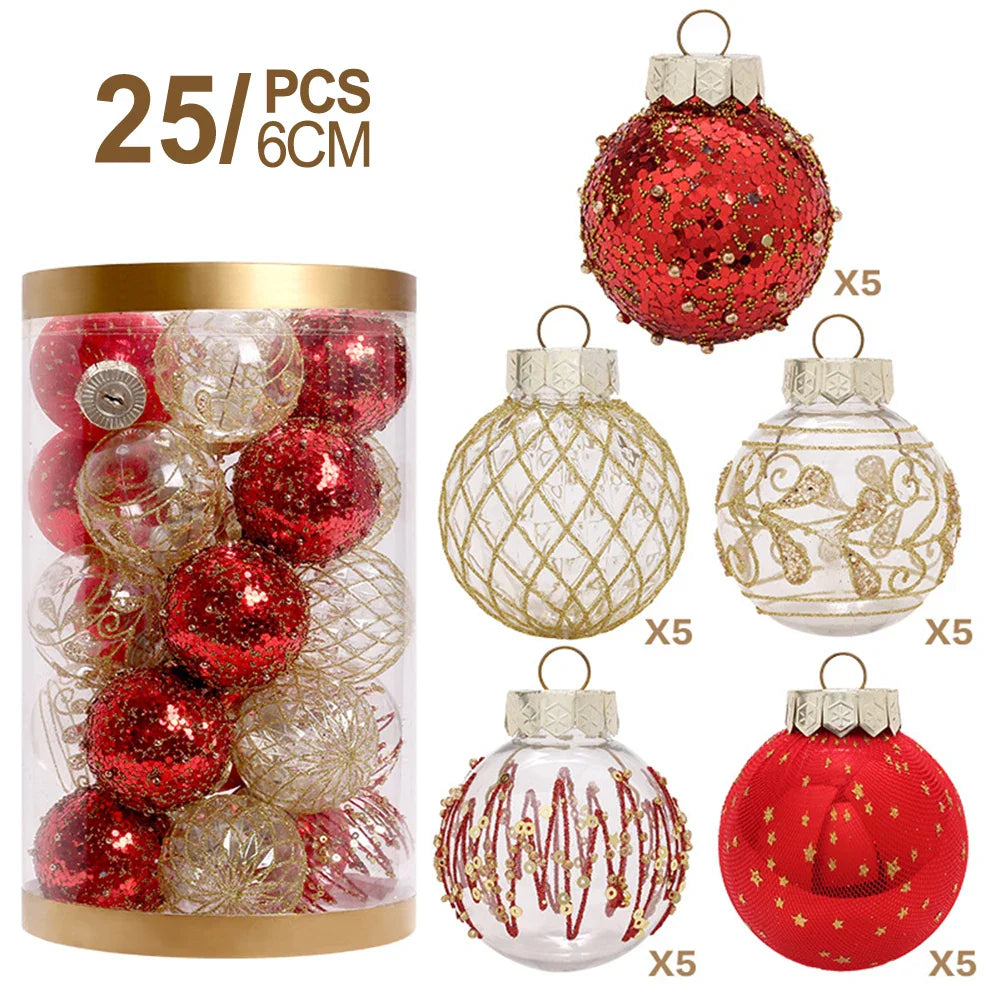 25-Pack Christmas Ball Ornaments | Indoor & Outdoor Holiday Decor
