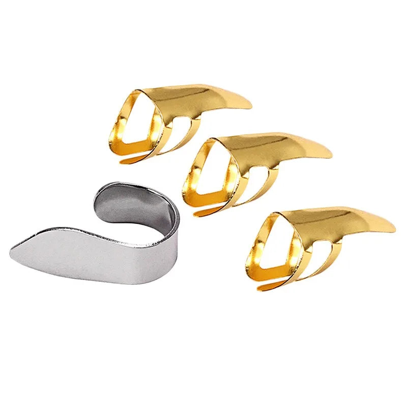 3 Metal Finger Picks 1 Thumb Pick Guitar Fingerpicks Banjo