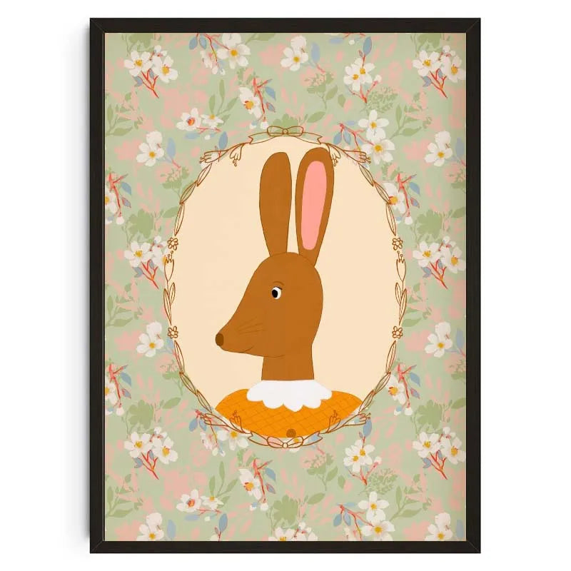 Animals Poster Prints Nordic Floral Bunnies Nursery Cool Bear Goose Wall Art Whimsical Rabbit Print for Kids Room Playroom Decor Peaceful Pleasures Health and Wellness
