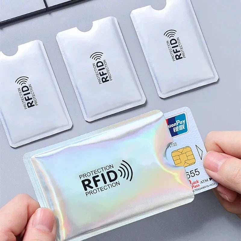 Thickened Aluminum Foil Bank Card Anti-theft Swipe Sleeve /RFID Anti-degaussing ID Card Anti-reading Card Sleeve Peaceful Pleasures Health and Wellness