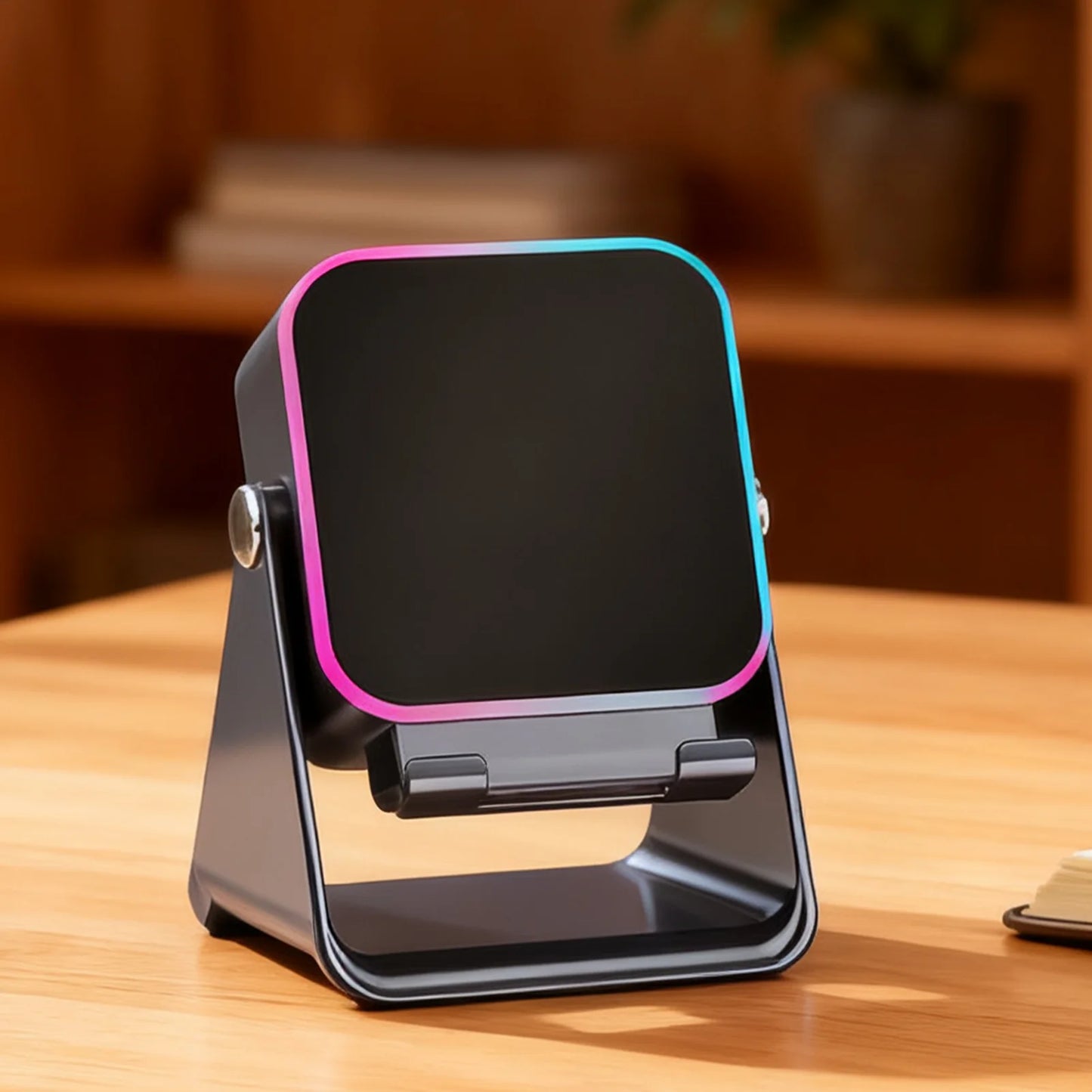Folding Phone Stand with Bluetooth Speaker & LED Light – 10W Phone Stand Speaker Peaceful Pleasures Health and Wellness