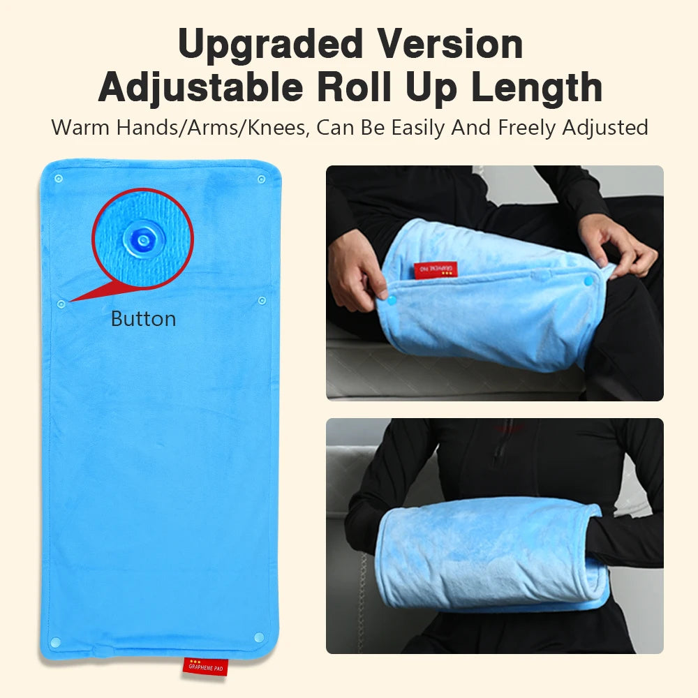 Graphene Electric Blanket Electric Heating Insulation Blanket Office Car Heated Chair Cushion 4-HotSpeed Timing USB Power Supply Peaceful Pleasures Health and Wellness