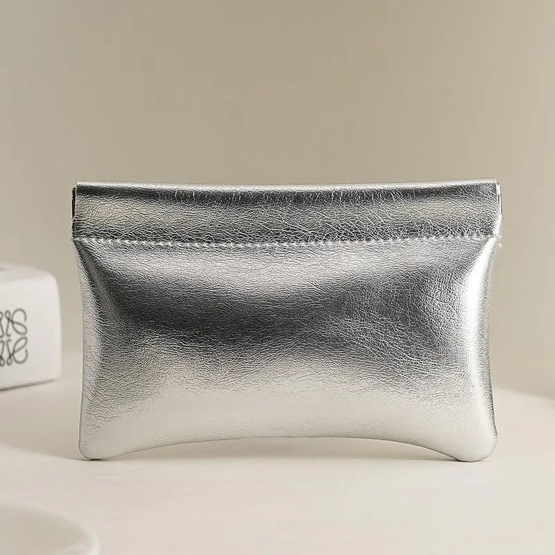 Auto-Closing PU Leather Cable & Cosmetic Organizer Pouch
