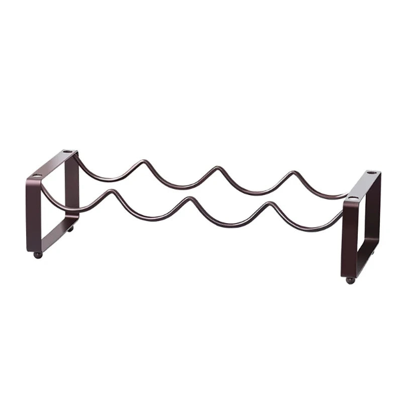 Wrought Iron Stackable Wine Rack Cute Countertop Free Standing Glasses Bottle Display Cabinet Rack Shelf For Home Kitchen Itemes Peaceful Pleasures Health and Wellness