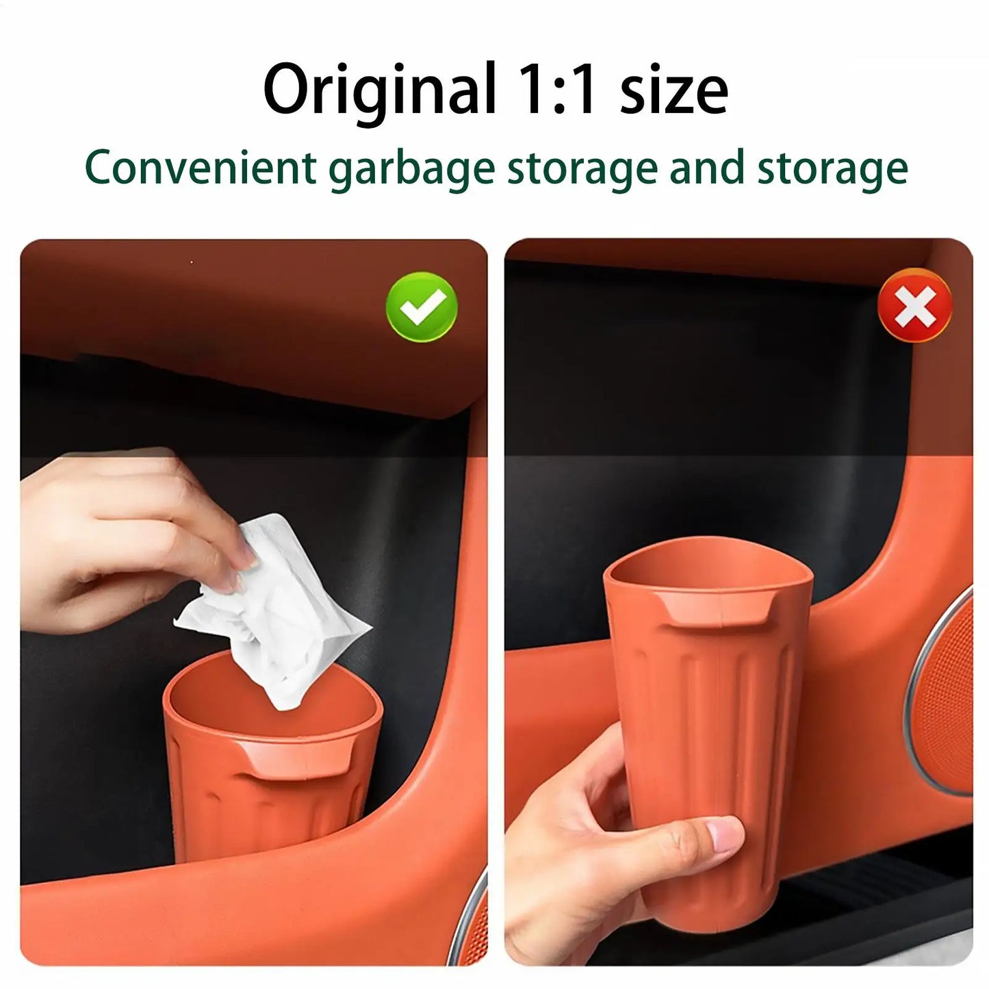 Mini Silicone Car Trash Can – Compact Auto Garbage Bin