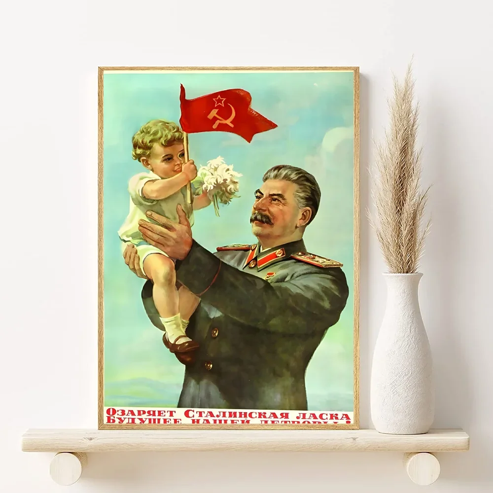 happy time Soviet Russia Communism Poster Minimalist Aesthetics Print Canvas Painting for Living Room Modern Home Decor Peaceful Pleasures Health and Wellness z3 30x40cm Unframed