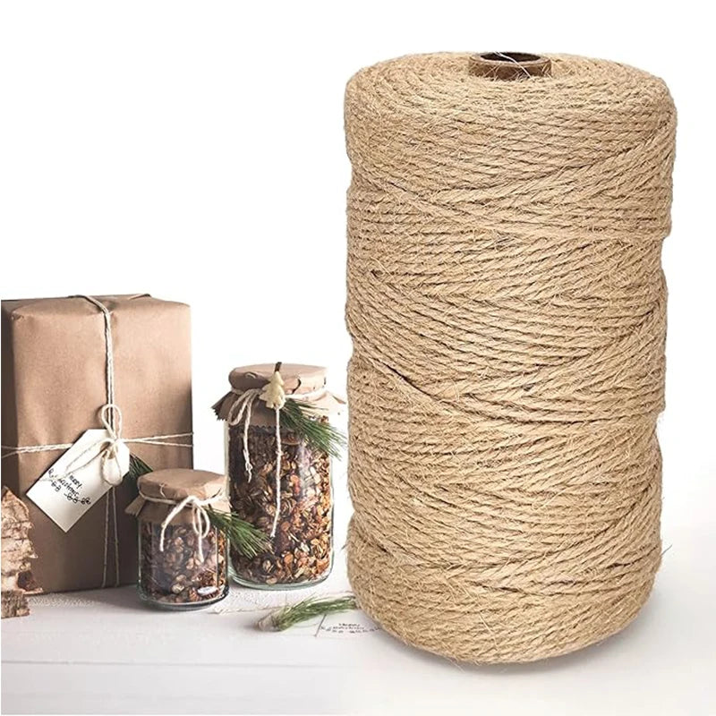 Natural Jute Twine Brown Hemp String for Crafts, Garden & Gifts