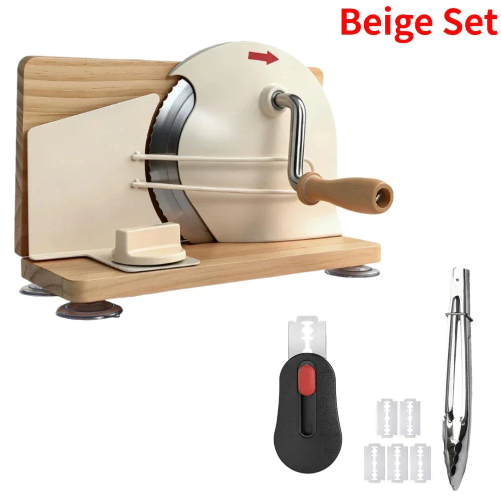 Homemade Bread Tool Set - 5-20mm Adjustable Thickness Manual Bread Cutter + Dough Scribing Tool + Bread Clamp Bakery Supplies Peaceful Pleasures Health and Wellness Beige Set
