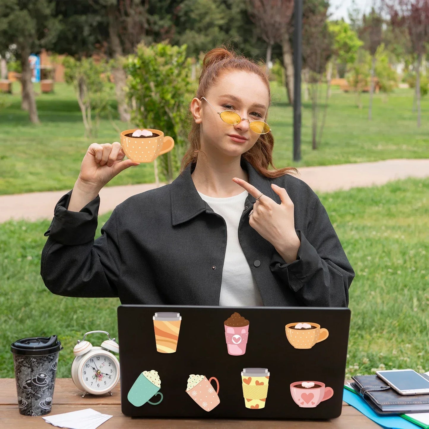 Coffee Cup Sticky Notes 24 Pack – 12 Designs, 480 Sheets
