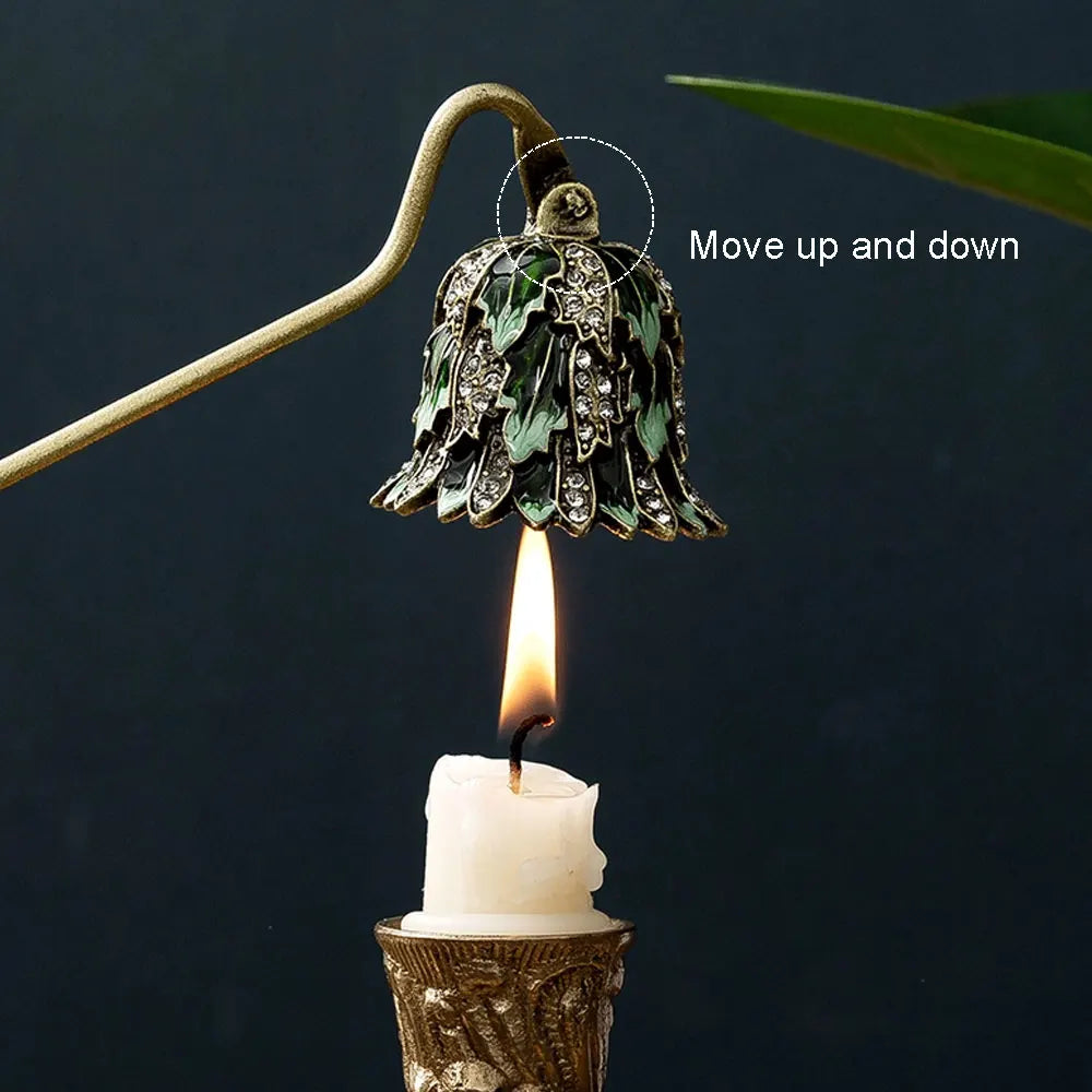 New Vintage Retro Style Candle Snuffer Long Handle Handheld Candle Extinguisher Safe Fireproof Candle Tool for Home Decoration Peaceful Pleasures Health and Wellness
