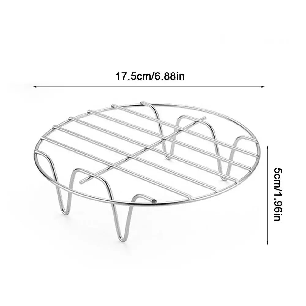 Stainless Steel Round Cooking Rack 6/7/8 Inches Oven & Air Fryer Rack For Even Cooking, Dishwasher Safe For Pizza, Chicken Peaceful Pleasures Health and Wellness 7 inch