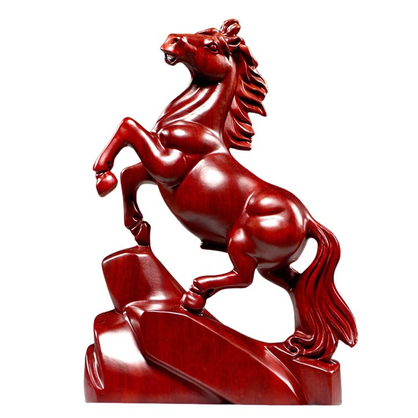 2026 Year of the Horse Figurine | Chinese New Year Wood Statue