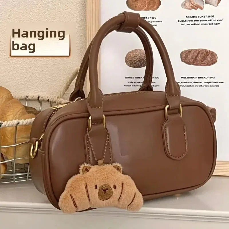 Capybara Plushie Keyring – Cute Anime Bread Topper Fluffy Toy