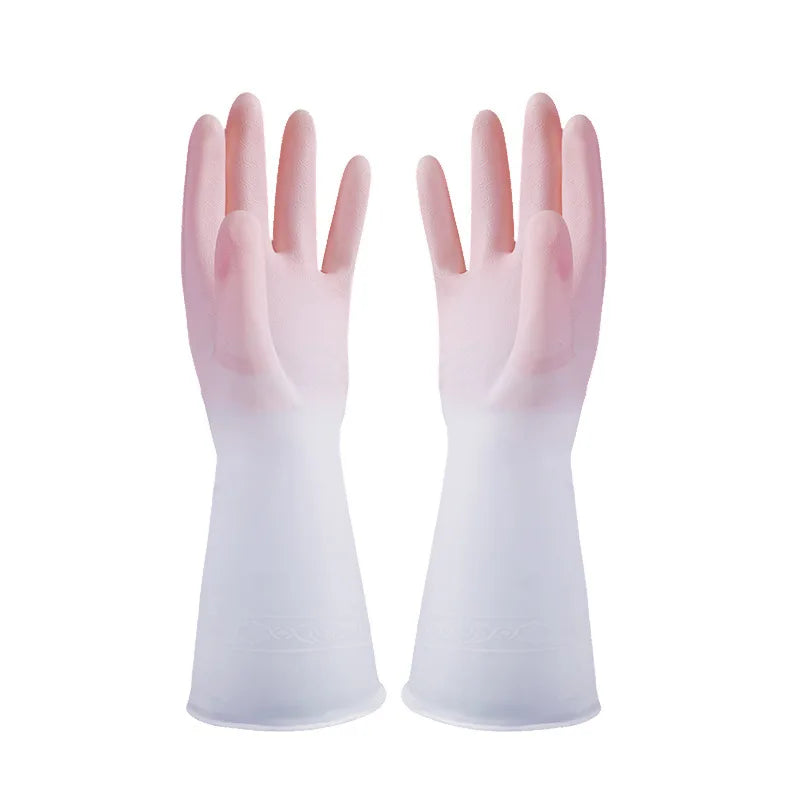 Waterproof Rubber Dishwashing Gloves – Thin Latex Cleaning Gloves