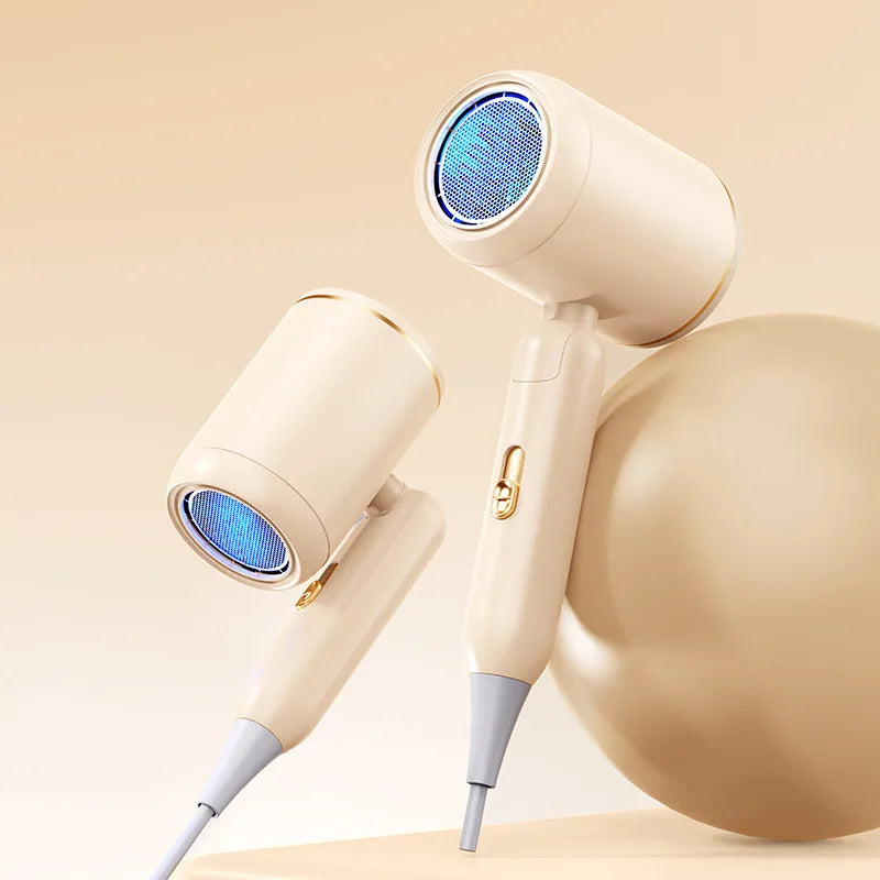 The Latest Foldable Hair Dryer With EU/US/UK Plug, High-Power 19 Second Quick Drying Blue Light Negative Ion Silent Hair Dryer Peaceful Pleasures Health and Wellness