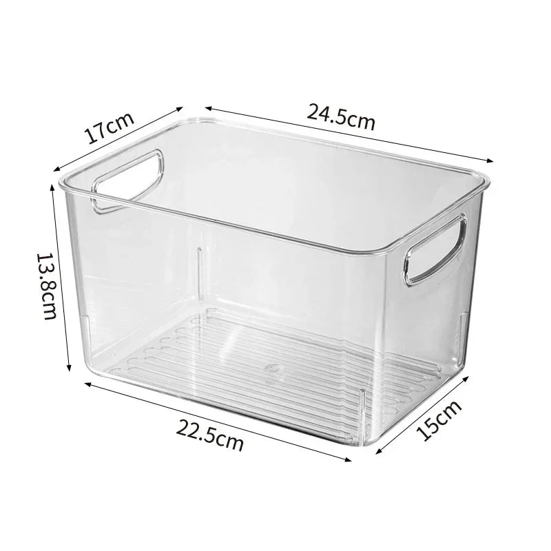 Transparent Refrigerator Storage Box Vegetable Fruit Organizer Fridge Clear Container for Kitchen Food Drinks Storage 2030 Peaceful Pleasures Health and Wellness style B Medium United States