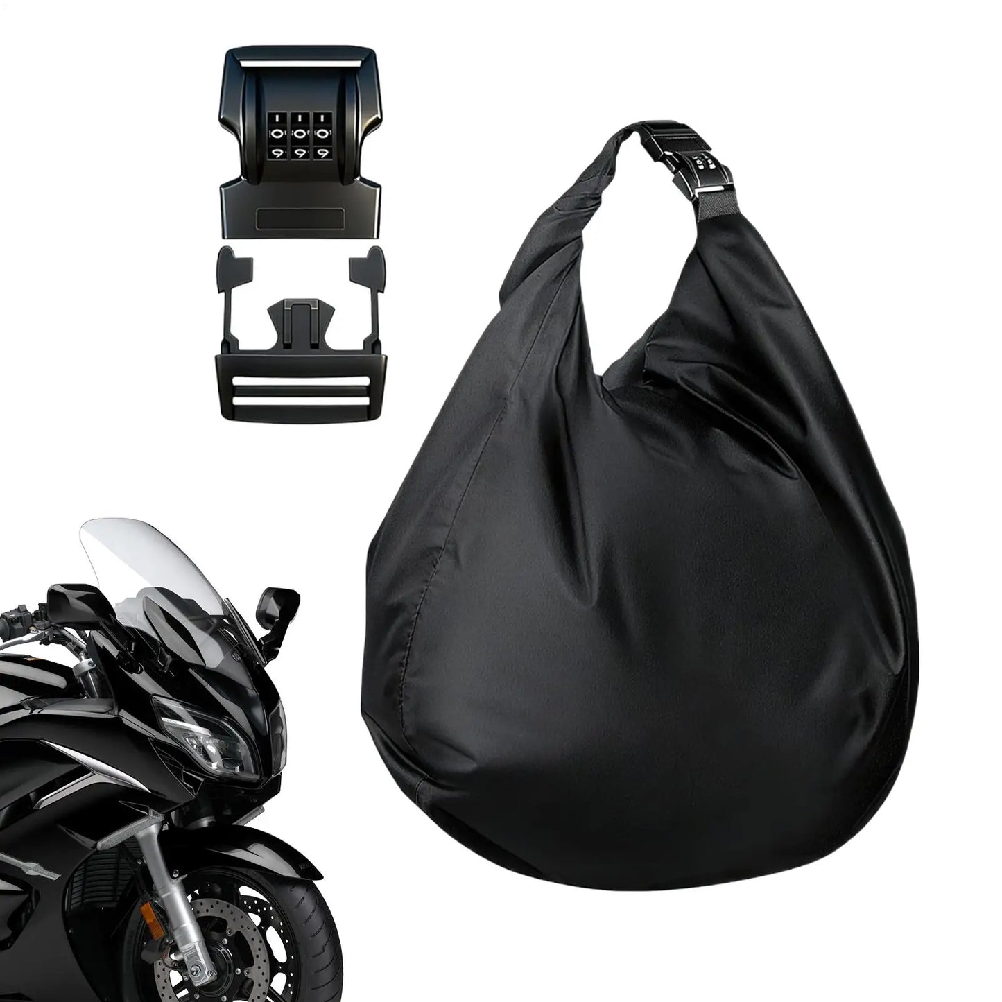 Waterproof Hard Hat Bag With Combination Lock Lightweight Carrying Pouch Motorcycle Helmet Accessory For Ski Cycling Baseball Peaceful Pleasures Health and Wellness