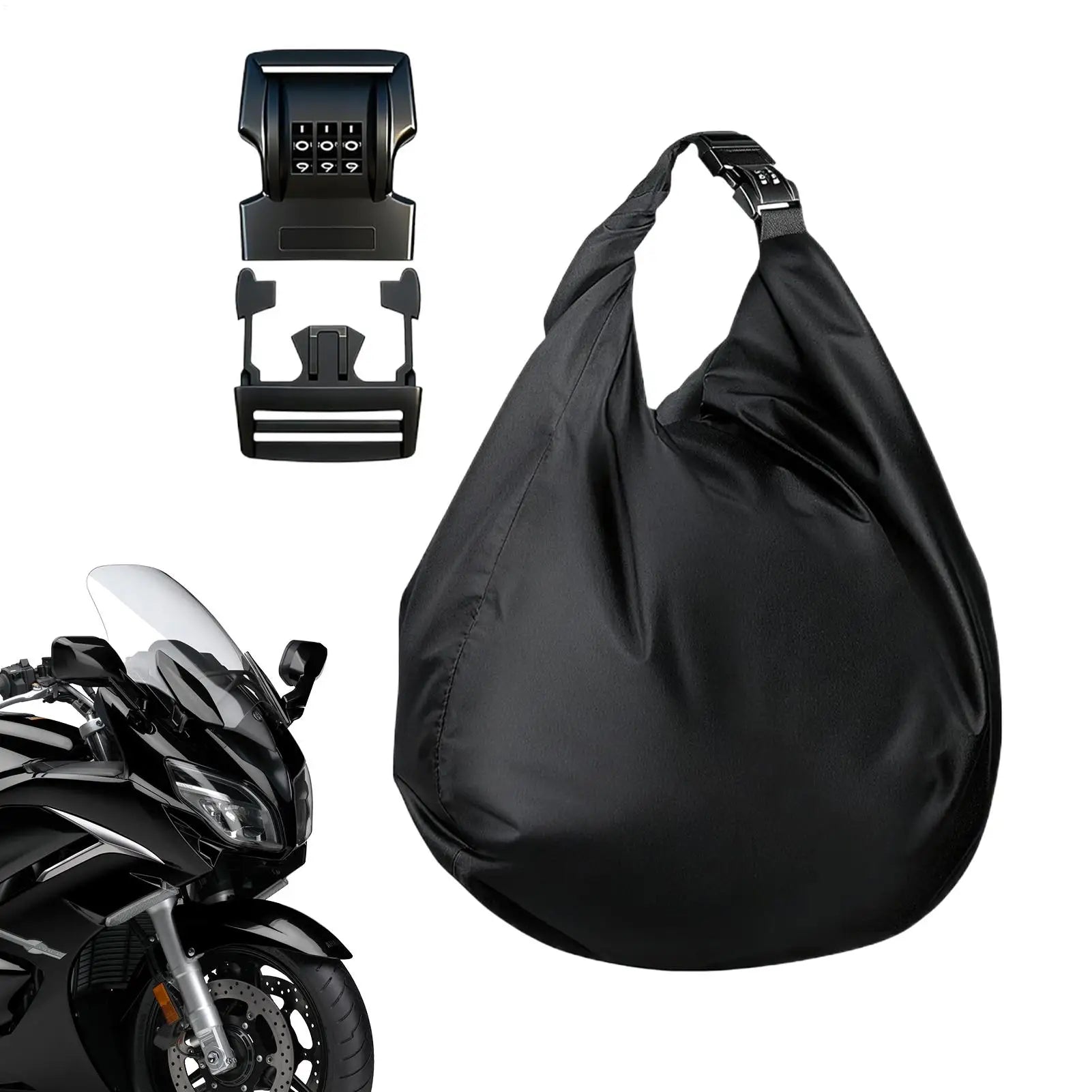 Waterproof Hard Hat Bag With Combination Lock Lightweight Carrying Pouch Motorcycle Helmet Accessory For Ski Cycling Baseball Peaceful Pleasures Health and Wellness