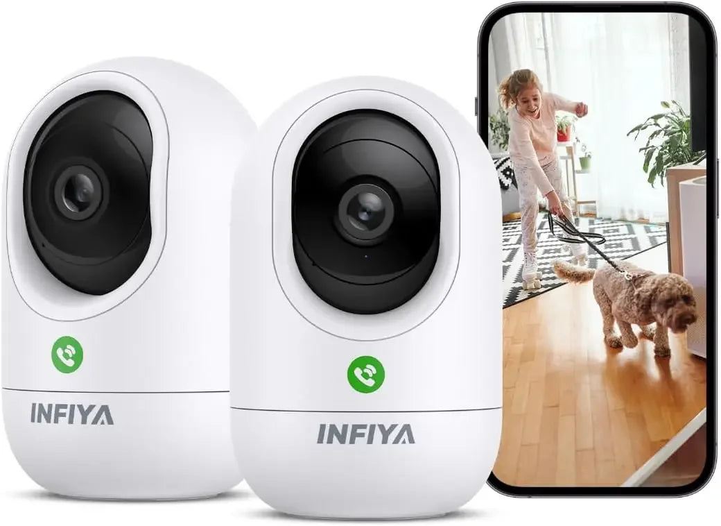 2K Indoor Security Camera with 360° View, Motion Alert, Alexa/Google Home Compatible, 2-Pack for Home Monitoring Peaceful Pleasures Health and Wellness United States