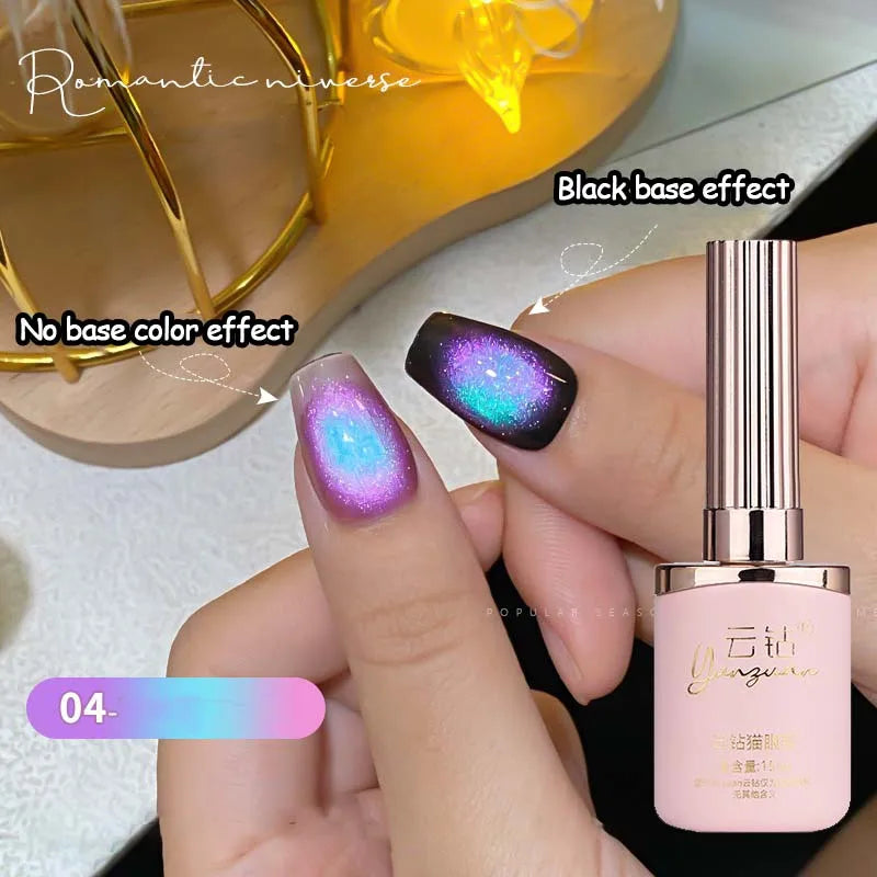 Magnetic Cat Eye Gel Nail Polish | Rainbow Double Light 15ml
