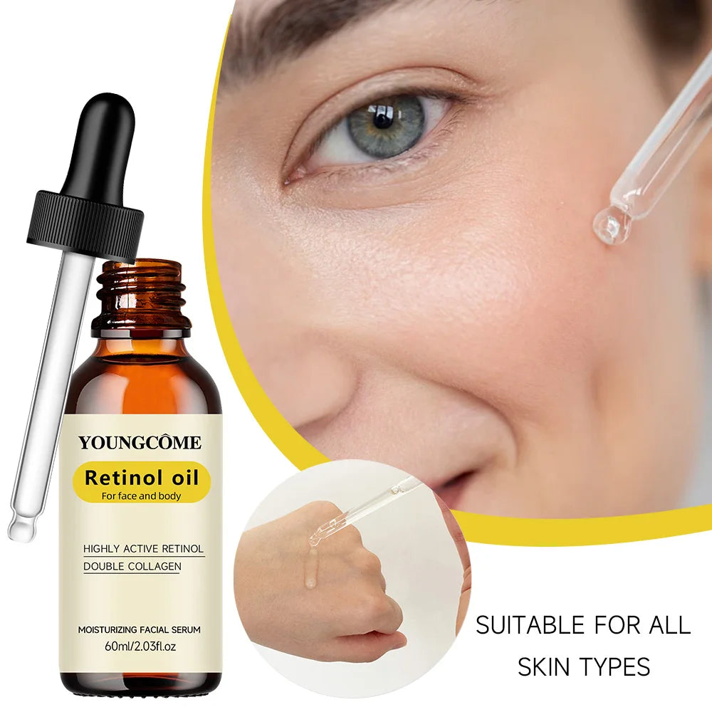 Retinol & Dual Collagen Facial Serum - Deep Hydration Essence for Supple Skin | Daily Nourishing Face Care Peaceful Pleasures Health and Wellness