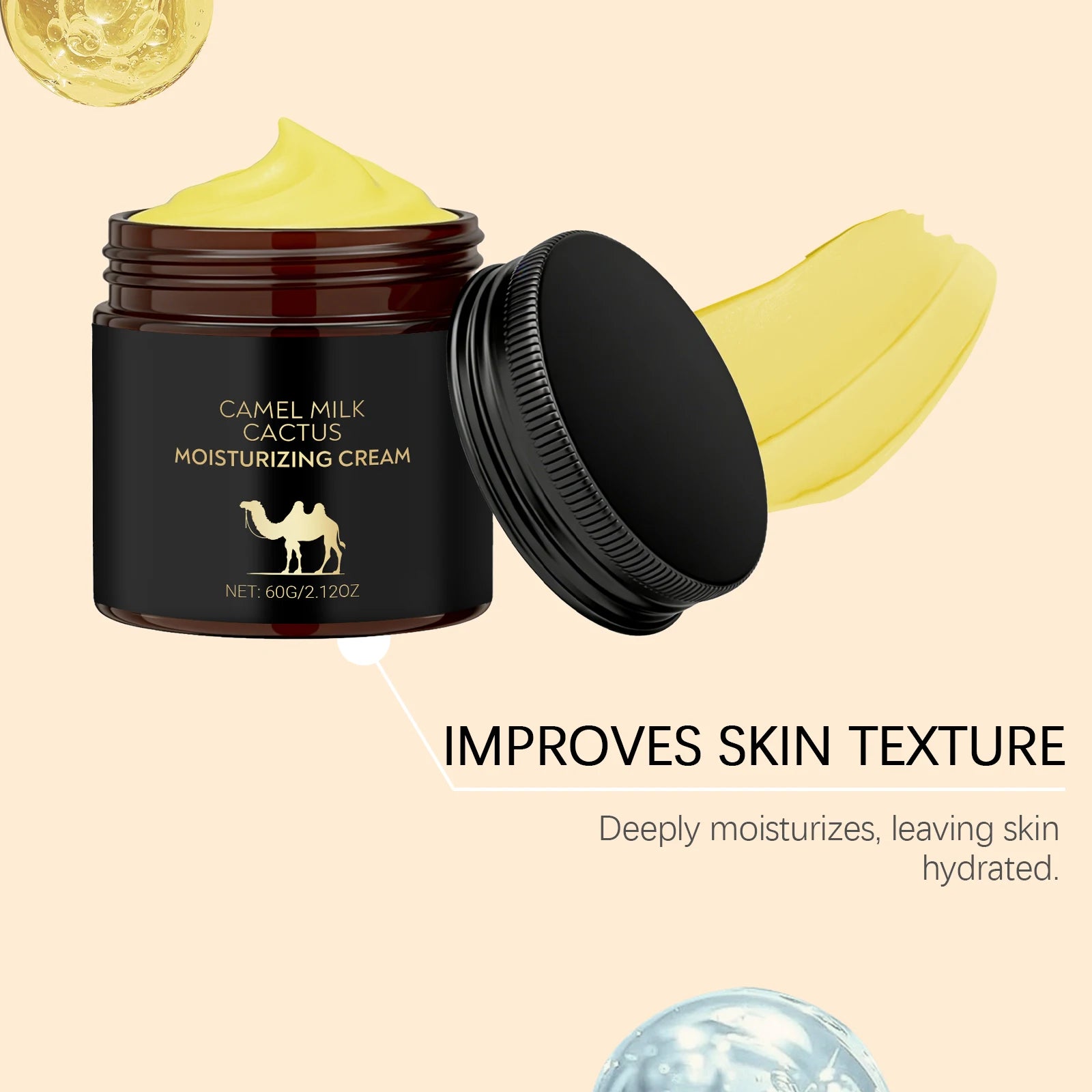 Radiance Moisturizing Face Cream With Cactus Camel Milk Extract Deep Hydration Lock Gentle Formula Winter Skincare Daily Use Peaceful Pleasures Health and Wellness