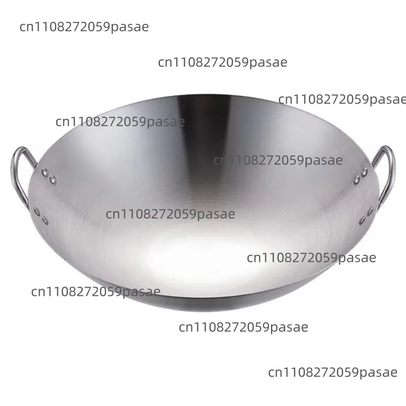 Stainless Steel Double-Ear Round Bottom Stock Pot | Kitchen Cauldron