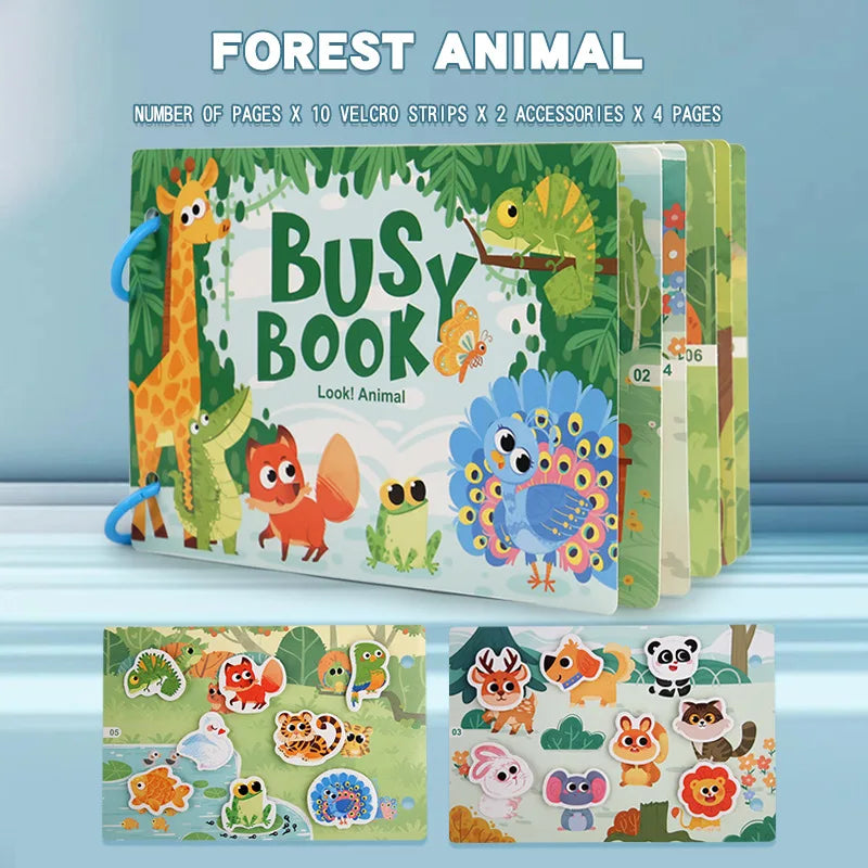 Montessori Busy Book Toddlers 1-3 Year Old Preschool Learning