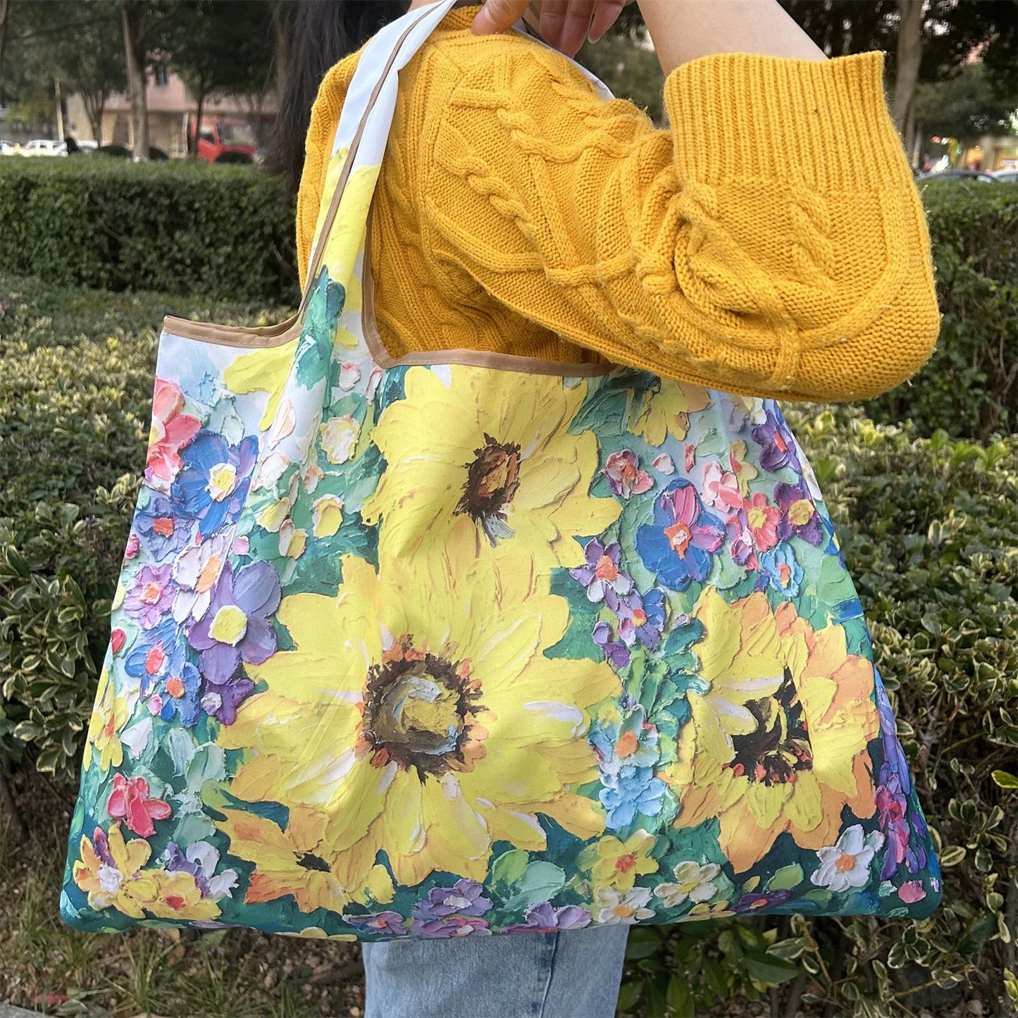 Large Foldable Reusable Nylon Shopping Bag – Travel Tote