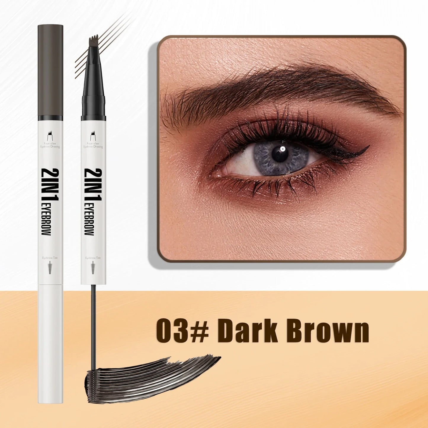 Hello Kiss 2-in-1 Waterproof Microblading Eyebrow Pen – 4 Tips
