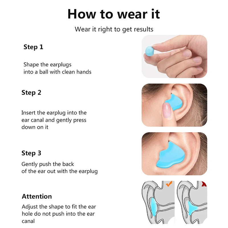 30pcs Silicone Ear Plugs Noise Reduction Sleep Anti Canceling Sound Insulation Earplug Protection Sleeping Reusable Ear Plugs Peaceful Pleasures Health and Wellness