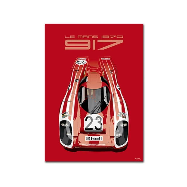 Le Mans 917K Martini Racing Canvas Wall Art Poster Print Canvas Wall Art Peaceful Pleasures Health and Wellness U4340-11 40x50cm Unframed
