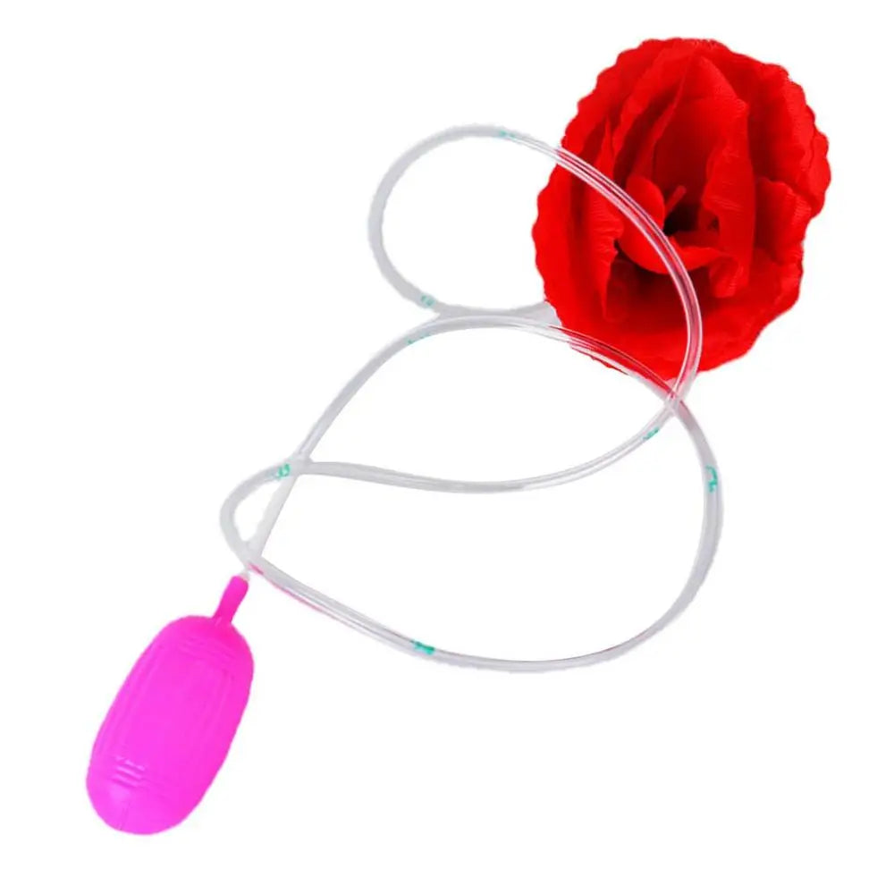 （Random Color）Lovely & High Quality 1 pcs Trick Funny Joke Prank Toys Water Squirt Rose Clown Flowers Wedding banquet Peaceful Pleasures Health and Wellness water spray