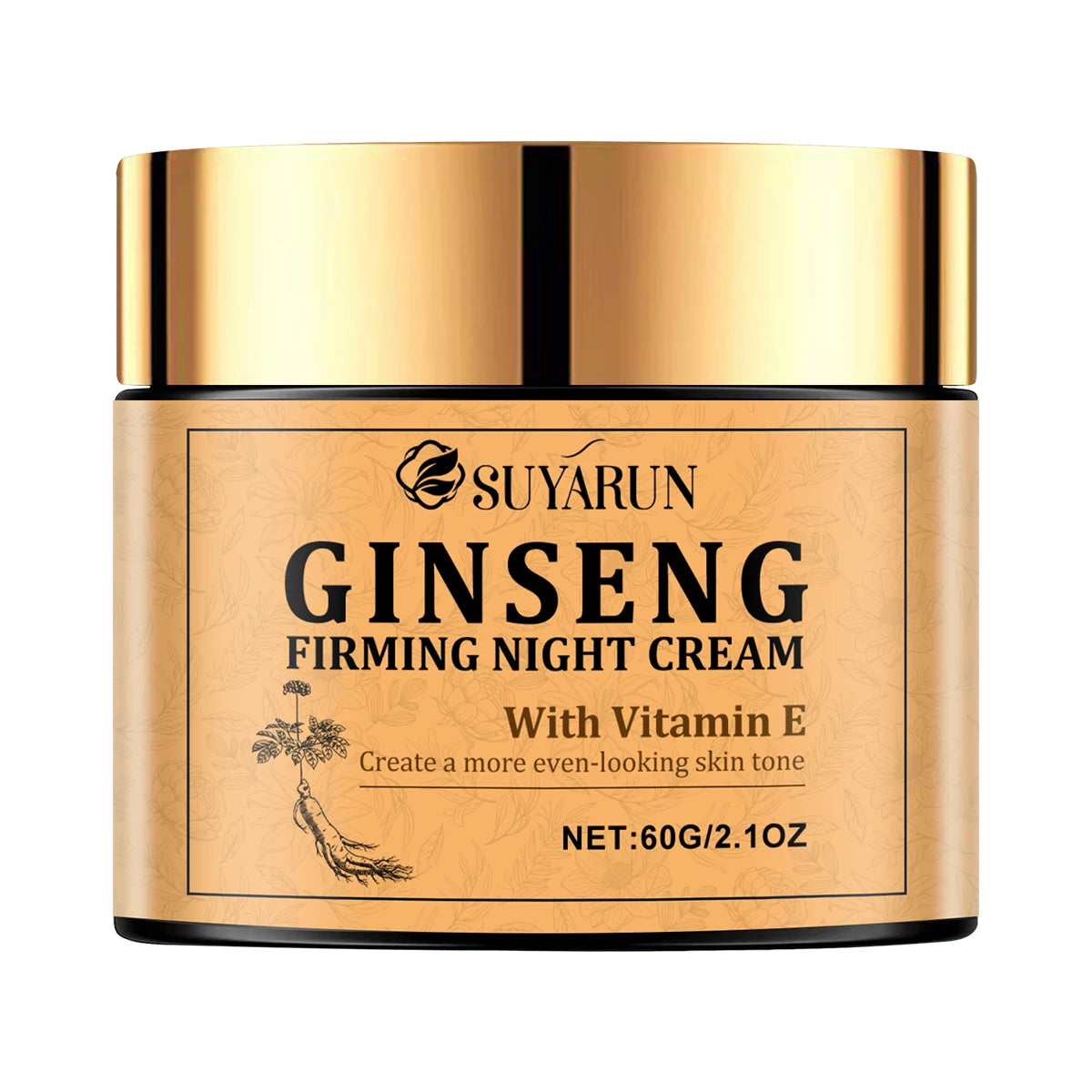 Ginseng Firming Night Cream Moisturizing Nutritious Anti-Aging Skin Care Product for Evening Use. Peaceful Pleasures Health and Wellness 60g