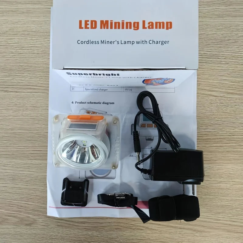 SHINEKNOT IP67 Mining Headlamp | 6600mAh LED Headlight