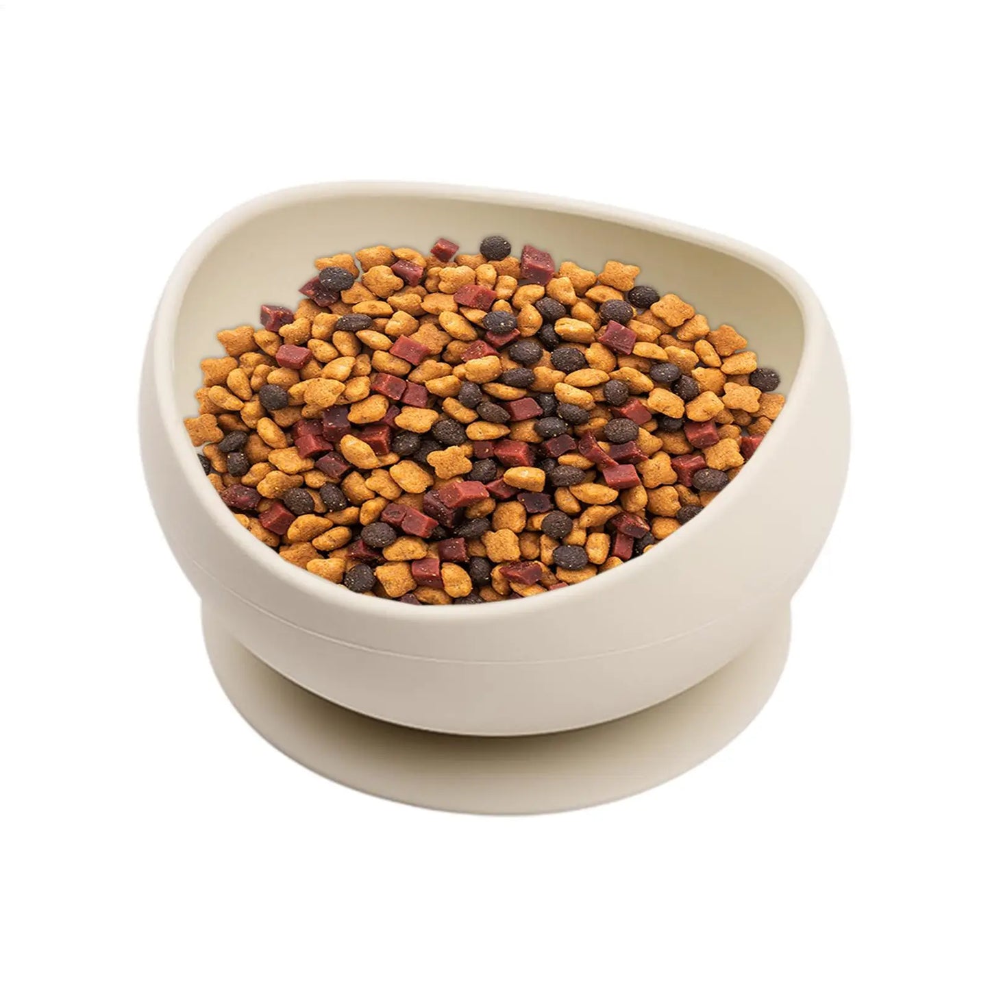 Spill-Proof Silicone Pet Bowl with Suction Cup Base