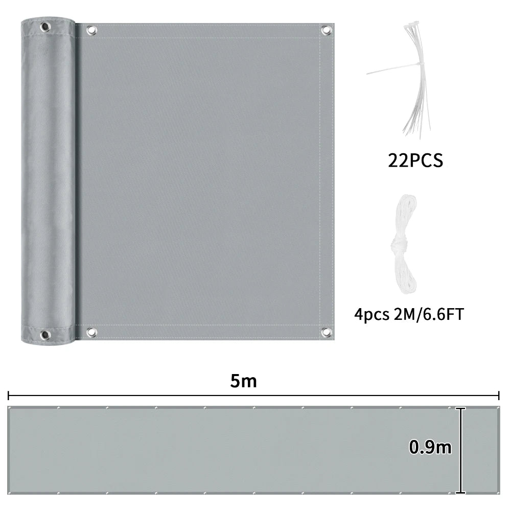 Outdoor Privacy Screen Fence Sunshade Net | Balcony Garden