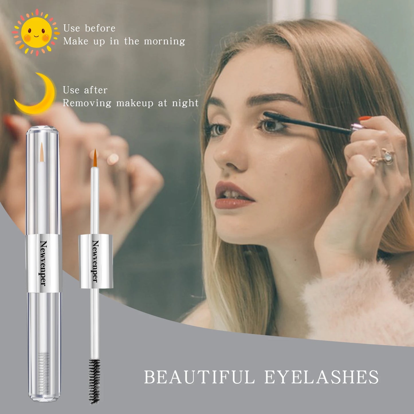 Eyelash Enhancer Serum with Double Brush Design Peaceful Pleasures Health and Wellness