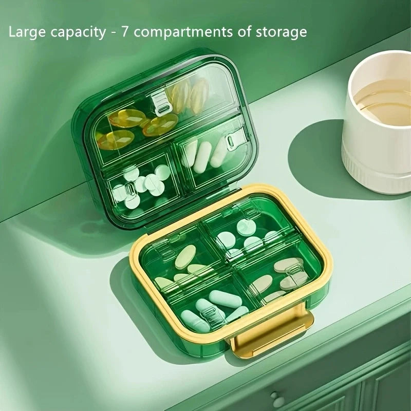 7-Compartment Travel Pill Organizer | Airtight & Moisture-Proof